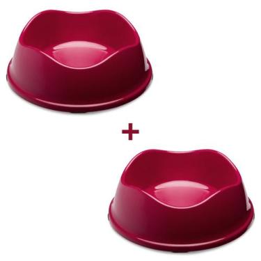 Imagem de Kit 2 Potes Comedouro Bebedouro Ração Água Gato Pet 350ML - Stark Pet,