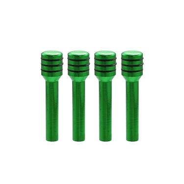 Imagem de X AUTOHAUX 4 peças maçanetas de fechadura de porta de carro maçaneta de fechadura interna de liga de alumínio pinos de trava de porta universal para carro verde