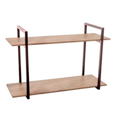 Imagem de METALTRU - Prateleira Dupla Metalon, Corten com Castanho.