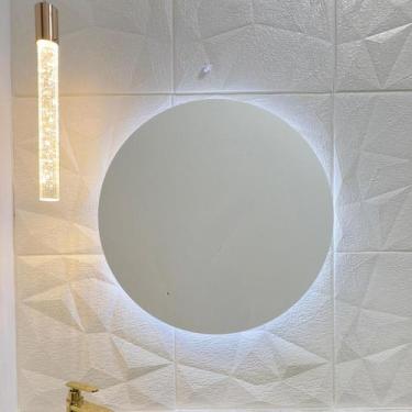 Imagem de Espelho Redondo 40Cm X 40Cm com LED à PILHA ou FONTE - Decora Loja, BR