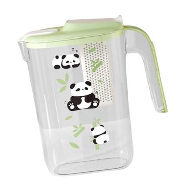 Imagem de IEUDNS Jarra de água para porta de geladeira com tampa, jarra de de limonada, à prova de vazamentos, versátil para chá gelado, chaleira para restaurante, Verde