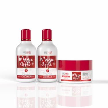 Imagem de Kit Shampoo, Condicionador e Máscara Magic Apple 300g - PROHAIR