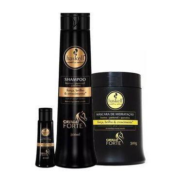 Imagem de Kit Haskell Cavalo Forte Shampoo / Máscara 500ml + Tônico