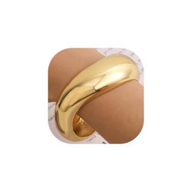 Imagem de LXSSLY Pulseiras femininas douradas/prateadas com gota d'água torcida e articulada minimalista, joias presentes, 2.4in, Metal, Sem Pedra Preciosa