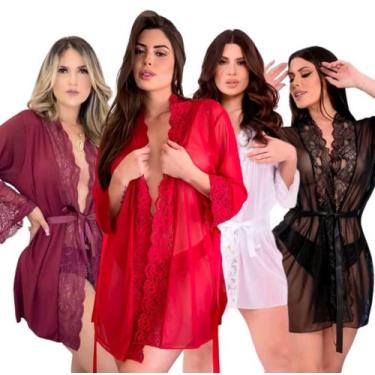 Imagem de Robe Sensually Sedução com a Calcinha de Renda. - Freire Company, Pret