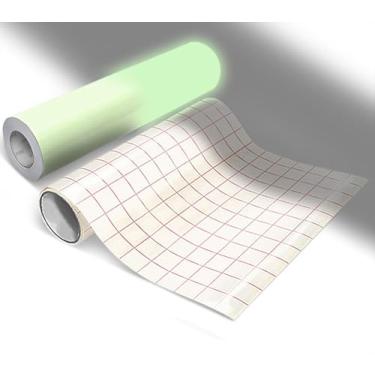 Imagem de VViViD DECO65 Rolo de vinil adesivo permanente que brilha no escuro 30,5 cm x 30,5 m, incluindo folha de papel de transferência gratuita de 30,5 cm x 30,5 cm