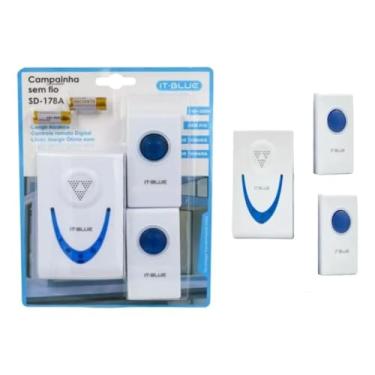 Imagem de Campainha sem Fio para Idosos Longo Alcance 100 Metros de Distância com 32 Toques Residencial Comercial Bivolt + Pilha