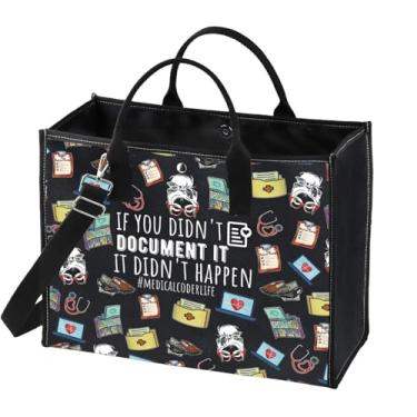 Imagem de Bolsa sacola de lona para presente de codificador clínico médico "If You Didn't Document" It Didn't Happen, Medicalcoderlife Lt