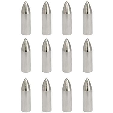 Imagem de ZYAMY 12 peças pontas de campo ponta de alvo pontas de flecha 100 grãos cola no alvo aço inoxidável pontas de flecha de madeira pontas de seta para identificação 8 mm acessórios de flecha de flecha