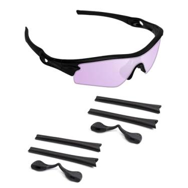 Imagem de Handwith 2 pares de kits de meias de silicone macio para óculos de sol para óculos de sol Oakley Radar Path/Radar Range/Radar Pitch, antiderrapante conforto ajuste óculos nariz peça braço manga kit de