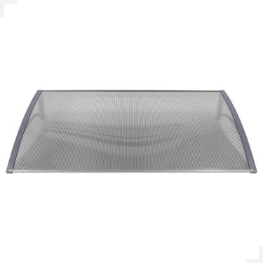 Imagem de TOLDO POLICARBONATO 100x50cm Portas & Janelas Modular completo (CINZA COM FUME)