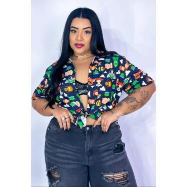Imagem de Camisa Social Botão Divertida Unissex Toy Story - cs modas, Plus, Pret
