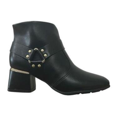 Imagem de Bota Cano Curto Salto Bloco Feminino Modare 7082.104 Preto-Feminino