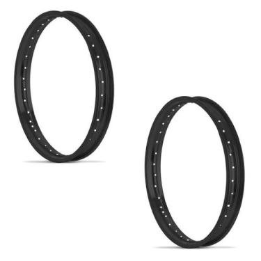 Imagem de Aros De Roda Dianteiro E Traseiro Preto Pro Tork Titan 125/150, PRETO,