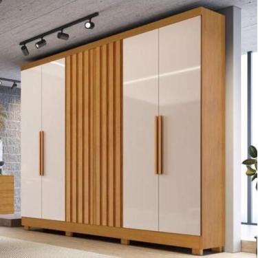 Imagem de Guarda roupa cabo frio 6 pts - nature/off white - BIANCHI MOVEIS