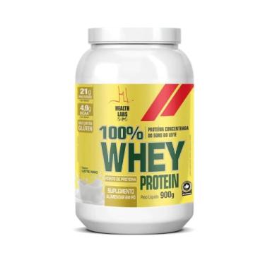 Imagem de Health Labs 100% Whey Protein, Sabor Leite Ninho, Proteína Concentrada do Soro do Leite, 900g