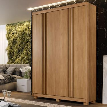 Imagem de Guarda Roupa Solteiro 4 Portas com Pés Lisboa Benetil