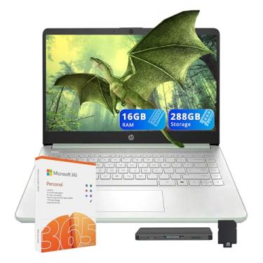 Imagem de HP Laptop Stream HD de 14 polegadas, processador Intel N150, 16 GB de RAM, 288 GB de armazenamento (128 GB UFS+conjunto de estação de ancoragem de 160 GB), Intel Graphics, 1 ano Office 365, Copilot