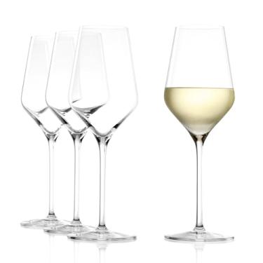 Imagem de Stölzle Lausitz Conjunto de 4 taças de vinho branco, quatrófilos, 30 ml – taças de vinho premium ideais para vinho branco e aperitivos – Taça de cristal elegante, pode ser lavada na lava-louças e