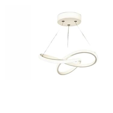 Imagem de 3 Cores em 1 luz Lustre Para Sala Lustre Pendente Cozinha Luminária de Teto Led Nordic Moderno Decoração Para Sala(Estilo C/Branco / 110V-220V)
