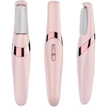Imagem de Lixador Elétrico Portátil para Pés, Recarregável USB, com Cabeça de Quartzo e Lanterna LED, Rosa