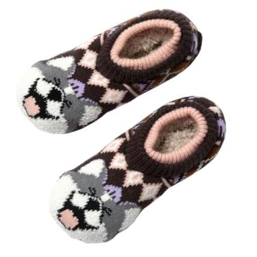 Imagem de Meias femininas charmosas com punho e punho aconchegante, presente para dormir, antiderrapante, roupa de dormir, Corgi, One Size