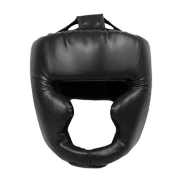 Imagem de simhoa Capacete de boxe Capacete de proteção para cabeça Protetor de cabeça para Taekwondo Karate Sparring, Crianças Negras