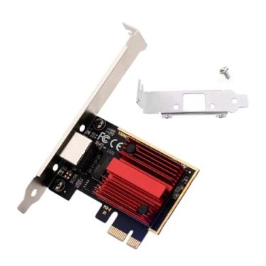 Imagem de Placa adaptador de rede PCI-E x1 para RJ45 RTL8125 até 2,5 Gbps com suporte para transferência de dados PCI-E x4 x8 x16 IEEE 802.3 padrão