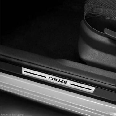 Imagem de Jogo De Soleira Resinada Chevrolet Cruze 2011 A 2018 Cromo - Resitank