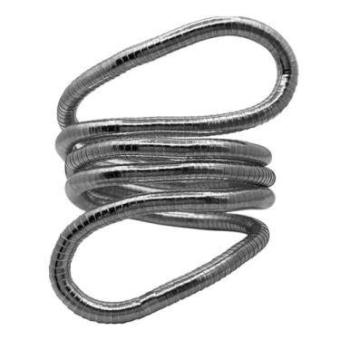 Imagem de NOVYRA Colar dobrável para mulheres, flexível, multiversátil, laço infinito, pulseira de braçadeira, hip hop, colares de cobra, acessórios de joias para mulheres e homens, adjustable, Metal, Sem Pedra