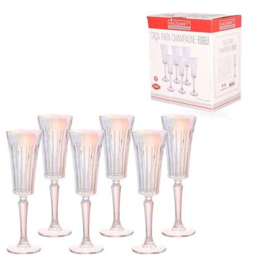 Imagem de Haüskraft-Taça de vidro para chámpanhe Egeu rainbow 180 ml 6 peças