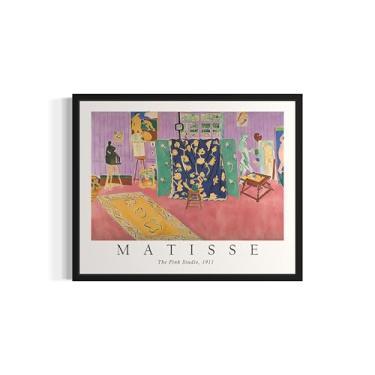 Imagem de Pôster impresso The Pink Studio Matisse, exposição de arte de parede Henri Matisse para decoração de parede, decoração quarto banheiro sala de estar 65 (estúdio rosa, 20 x 25 cm, sem moldura)