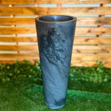 Imagem de Vaso De Planta Cone Ibiza Decorativo Marmorizado Polietileno - Renovar