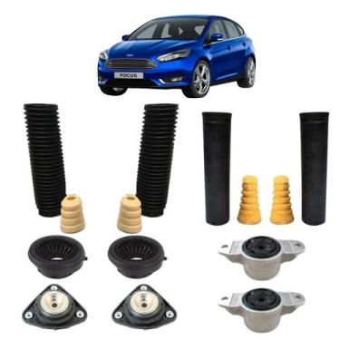 Imagem de Kit Coxim Batente Amortecedor Dianteiro Traseiro Focus 13/.. - Solupe 