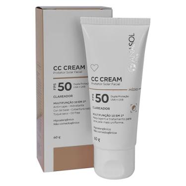 Imagem de CC Cream Facial FPS 50 Médio 60g - Anasol
