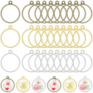 Imagem de Gartful Molduras abertas para fabricação de joias de resina, pingentes de moldura oca com anéis de salto, biséis artesanais para colar, brincos, Liga de aço, Sem Pedra Preciosa