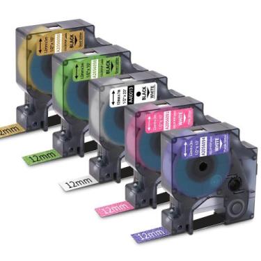 Imagem de Fita de etiqueta Freshworld compatível com DYMO D1 Colorpop 12mm