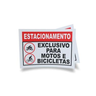 Imagem de Kit 3 Placas sinalização 15x21cm EM PVC PL(273) - Tema: Bicicletário -
