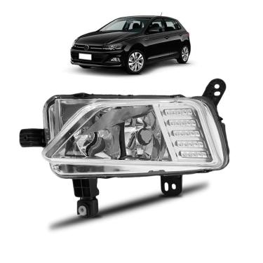 Imagem de Farol Milha Auxiliar Polo Virtus 2018 2019 Cromado