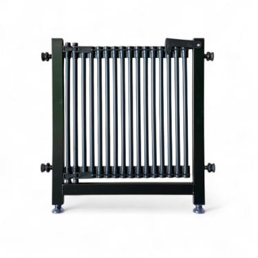 Imagem de RESOLVE PET Portao Pet Grade Seguranca Ajustavel para Porta Escada Cachorro Crianca Sem Furos Aco Reforcado 80cm de altura (Preto, 97 à 103cm)