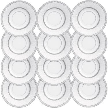 Imagem de 12 Pires Para Chá Tramontina Gabrielle em Porcelana Decorada 15cm 96011031