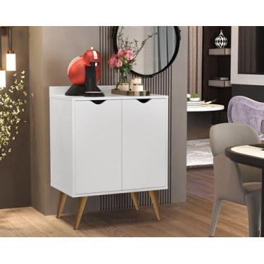 Imagem de Aparador Pés Palito 2 Portas 4545 Branco - JM Casa dos Moveis - JM Cas