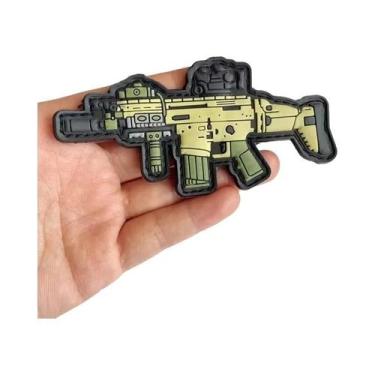 Imagem de Mini Patches De Moral 3D Em PVC De Borracha, Com Design De Armas, Pist