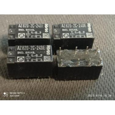 Imagem de 30x Rele Az820-2c-24de 24v 2amp 2 Contatos 8 Pinos Zettler