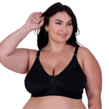 Imagem de Sutiã Plus Size sem Bojo Reforçado Sustentação de Cetinete Resistente 