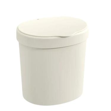 Imagem de Lixeira De Pia Cozinha 2,5 Litros Basic Cesto Lixo Bancada - Coza/Brin