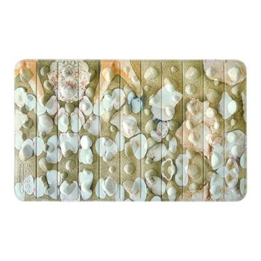 Imagem de OIIBWQ Almofada de Massagem Nos Pés, Tapete de Acupressão, Tapete de Mesa, Almofada Sensorial Portátil Dobrável, Almofada de Ponto de Pressão Nos Pés para Io, Cor Da Praia, Tamanho real