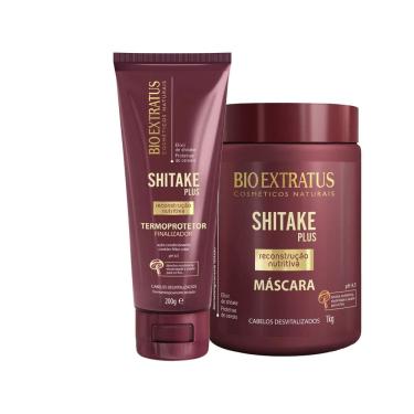 Imagem de Kit Bio Extratus Shitake Plus Reconstrução Nutritiva Máscara 1Kg Finalizador 200g