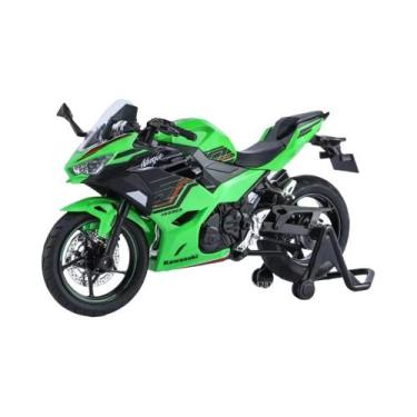 Imagem de Motocicleta De Brinquedo Kawasaki 400 H2R S1000RR Em Escala 1:12, Feit