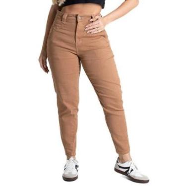 Imagem de Calça Sarja Sawary Mom - 281155 - marrom 46-Feminino